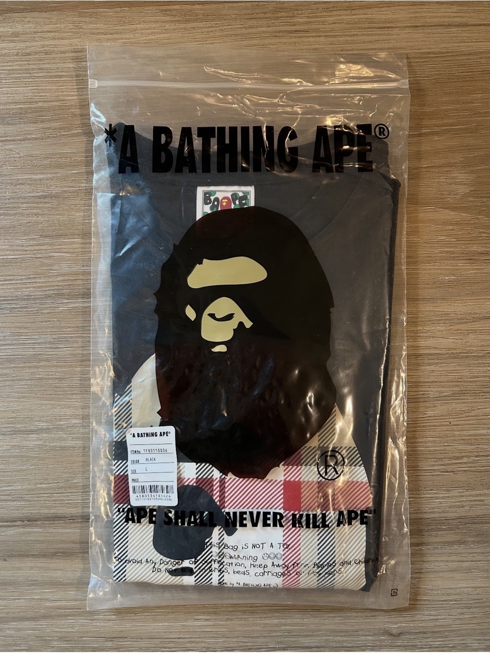 Bape A Bathing Ape Check T-Shirt Size S-XL - Picture 2 of 6